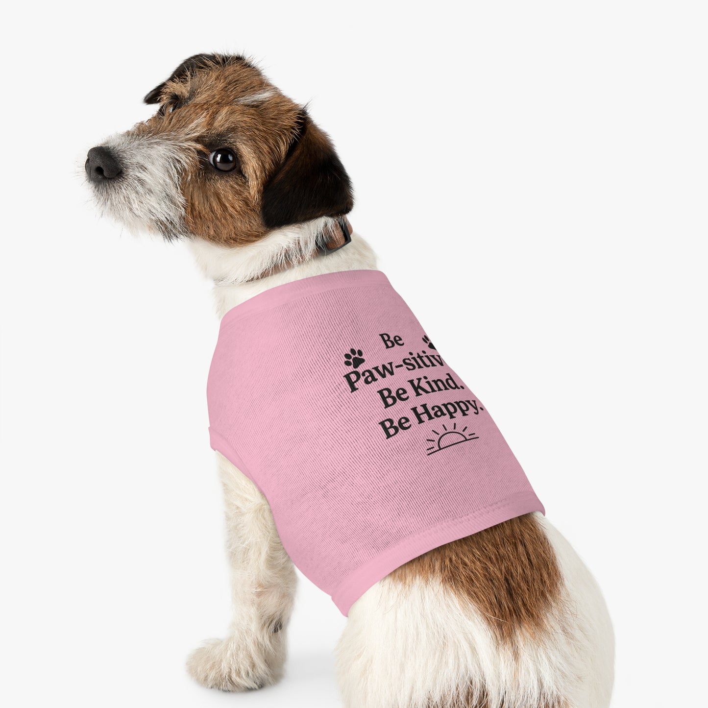 Pet Tank Top - Cute Dog Apparel, Funny Pet Clothing, Pawsitive Message Shirt, Dog Lover Gift, Happy Dog Tank