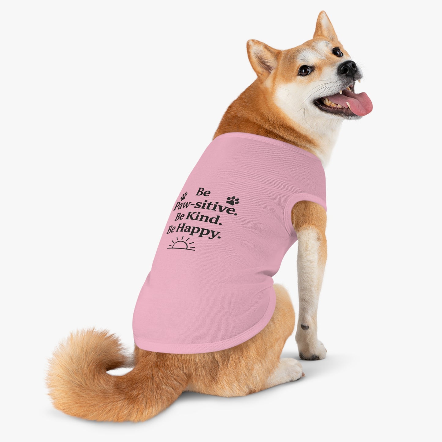 Pet Tank Top - Cute Dog Apparel, Funny Pet Clothing, Pawsitive Message Shirt, Dog Lover Gift, Happy Dog Tank