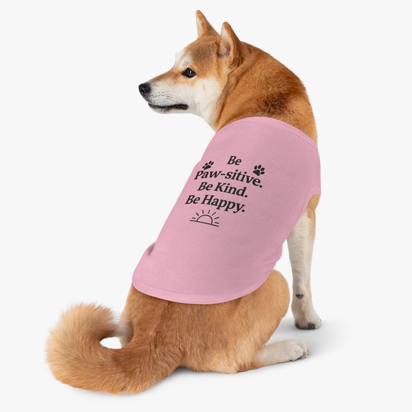 Pet Tank Top - Cute Dog Apparel, Funny Pet Clothing, Pawsitive Message Shirt, Dog Lover Gift, Happy Dog Tank