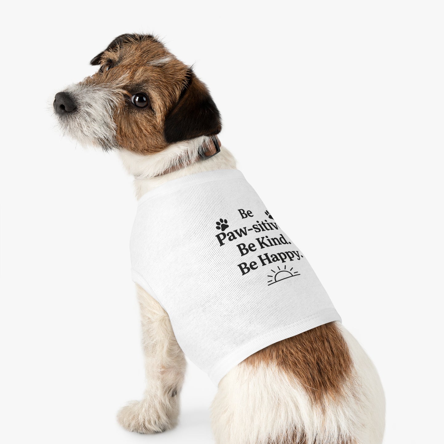 Pet Tank Top - Cute Dog Apparel, Funny Pet Clothing, Pawsitive Message Shirt, Dog Lover Gift, Happy Dog Tank