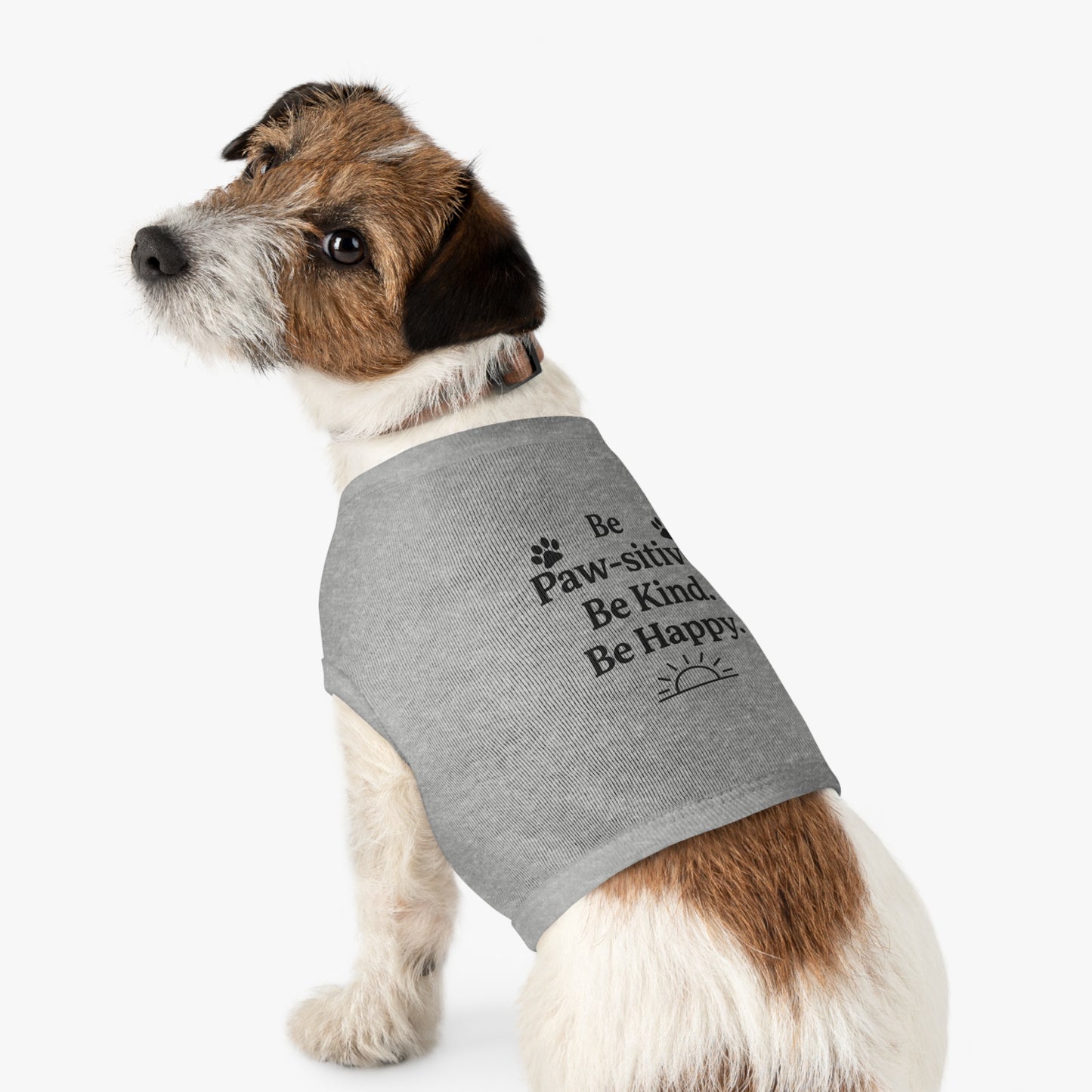 Pet Tank Top - Cute Dog Apparel, Funny Pet Clothing, Pawsitive Message Shirt, Dog Lover Gift, Happy Dog Tank